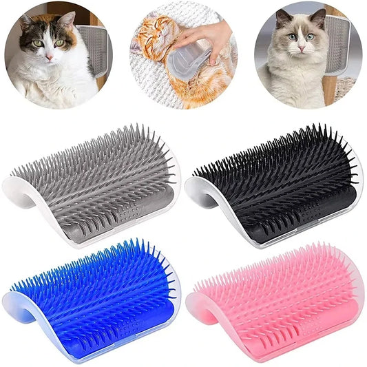 Pet Brush Comb Play Cat Toy Softer Cat Self Groomer Massage Comb with Catnip Cat Face Scratcher for Kitten Puppy Cat Accessories