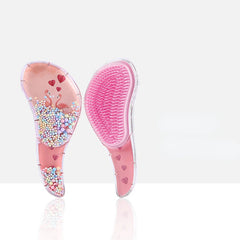 Colorful TT Hair Brush Women,Designed Anti-static Detangler ,Haircare Scalp,Reduce Hairloss,Barber Accessories,Styling Tool Rose