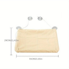 Cat Window Hammock Seat - Large Cat Hammocks Bed for Indoor Cats Resting Seat Safety, Heavy Duty Suction Cups Breathable