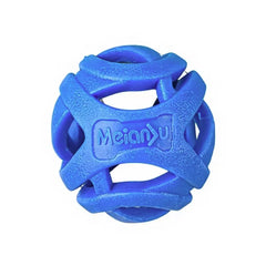 New Durable Hollow Elastic Dog Chew Ball, Teeth Cleaning Molar Toy, Interactive Fetch Ball for Small Medium Dogs