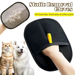 Pet Hair Remover Glove Double Sided Grooming Gloves Cat Dog Fur Cleaner Magic Shedding Mitt Reusable Lint Removal Pet Tool