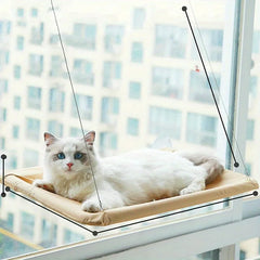 Cat Window Hammock Seat - Large Cat Hammocks Bed for Indoor Cats Resting Seat Safety, Heavy Duty Suction Cups Breathable