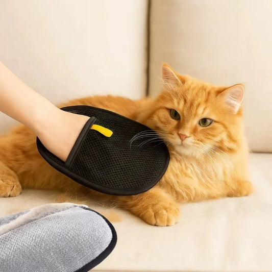 Pet Hair Remover Glove Double Sided Grooming Gloves Cat Dog Fur Cleaner Magic Shedding Mitt Reusable Lint Removal Pet Tool