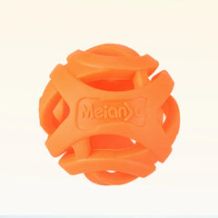New Durable Hollow Elastic Dog Chew Ball, Teeth Cleaning Molar Toy, Interactive Fetch Ball for Small Medium Dogs