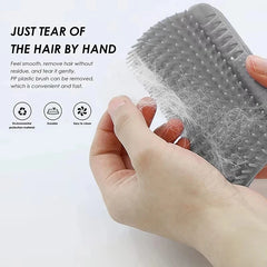 Pet Brush Comb Play Cat Toy Softer Cat Self Groomer Massage Comb with Catnip Cat Face Scratcher for Kitten Puppy Cat Accessories