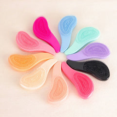 Colorful TT Hair Brush Women,Designed Anti-static Detangler ,Haircare Scalp,Reduce Hairloss,Barber Accessories,Styling Tool Rose