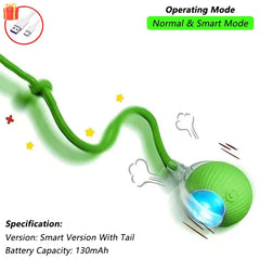 This interactive spherical toy for cats features an automatically rotating tail ball design and isarechargeable electric pet toy