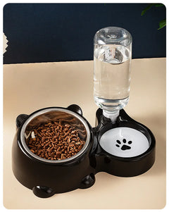 Double Cat Bowl Raised Anti Slip Pet Food Water Feeder No Spill Detachable Design for Cat  Dog Puppy Daily Pet Feeding Supplies